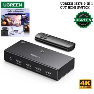 UGREEN 15376 HDMI Switch (3 In 1 Out) with Remote